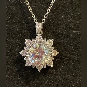 Elegant Moissanite Pendant Necklace